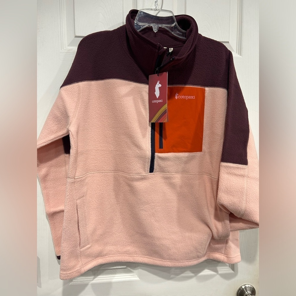 Cotopaxi Women's XL Abrazo Fleece Half-Zip Jacket Maroon Pink Pullover NWT